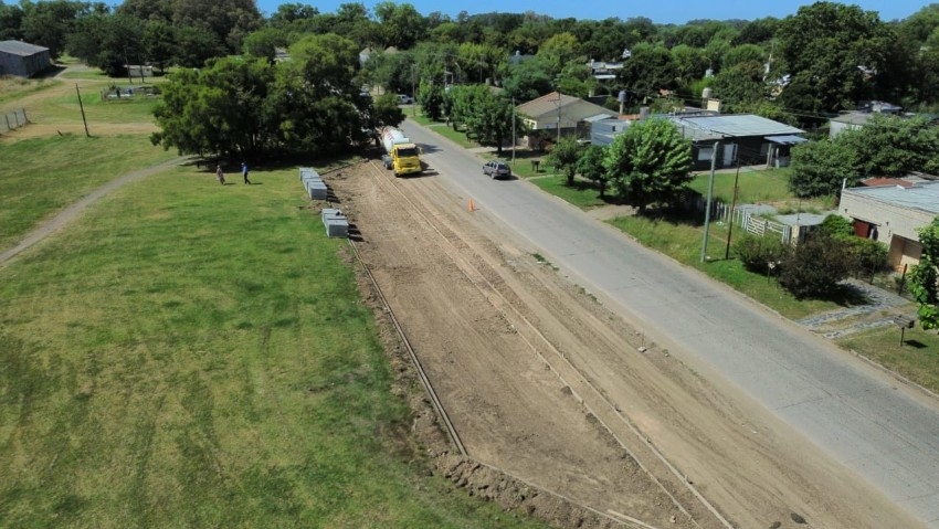 Santoro recorri las obras del Parque de la Estacin y calle Alem